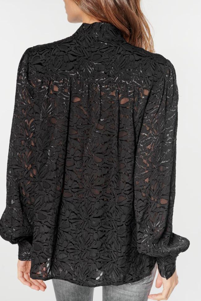 Black jacquard Rozen blouse