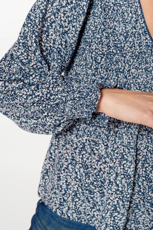 Blue floral Song blouse