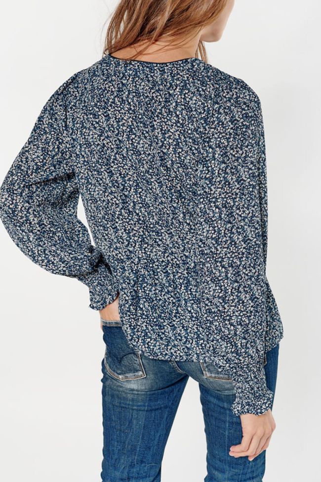 Blue floral Song blouse