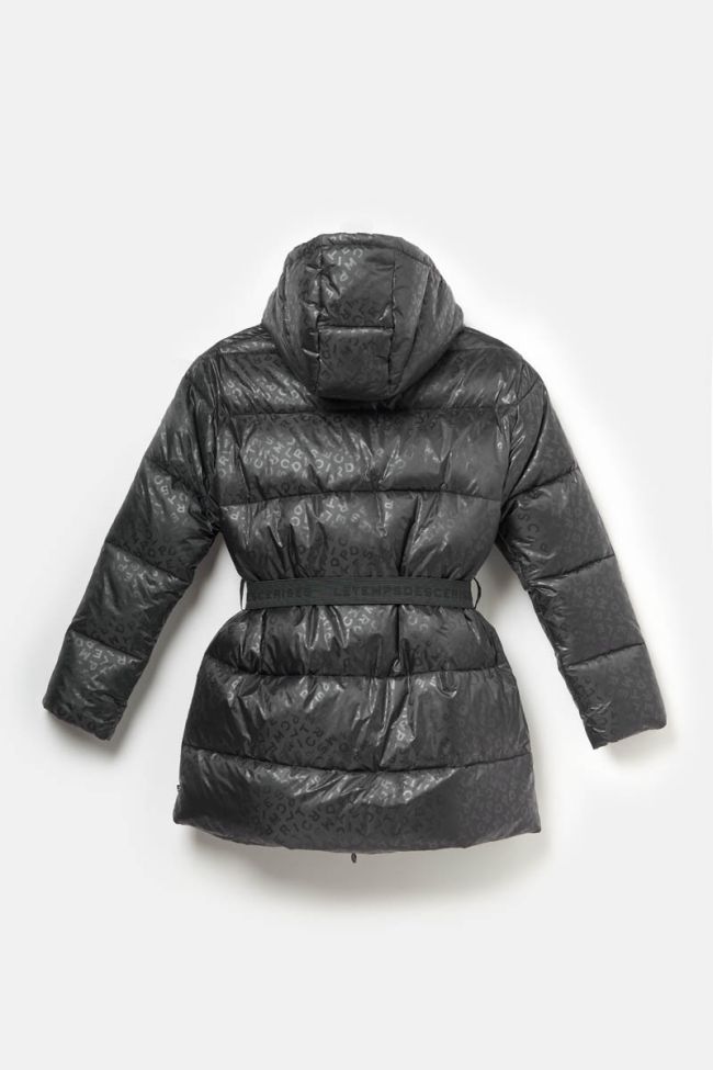 Mid-length black Twister down jacket