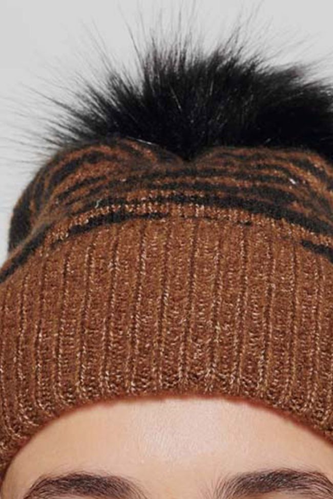 Brown zebra Zeb beanie