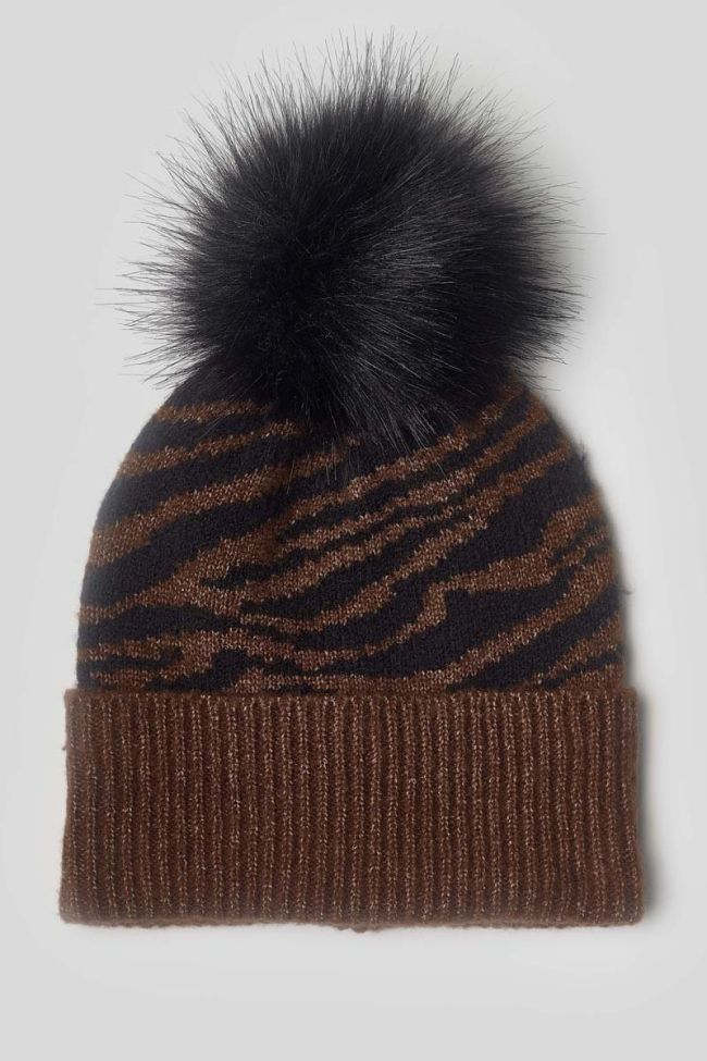 Brown zebra Zeb beanie
