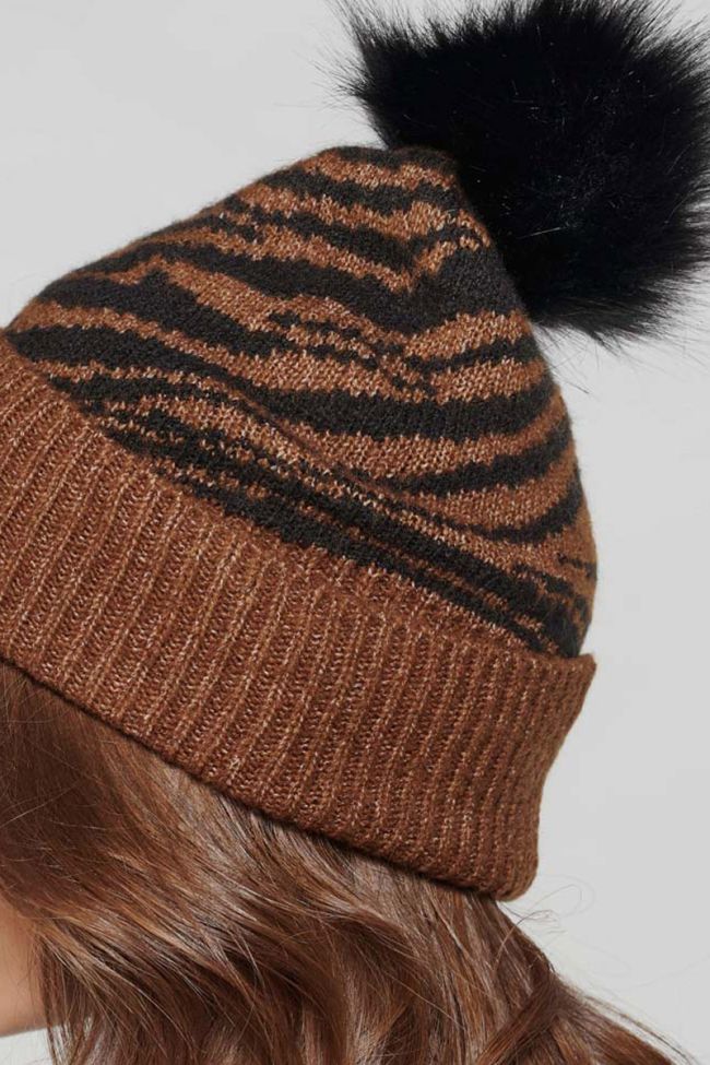 Brown zebra Zeb beanie