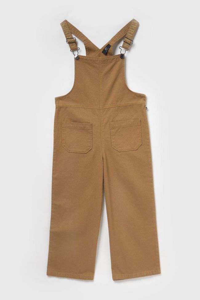 Wide-legged camel denim Negagi overalls