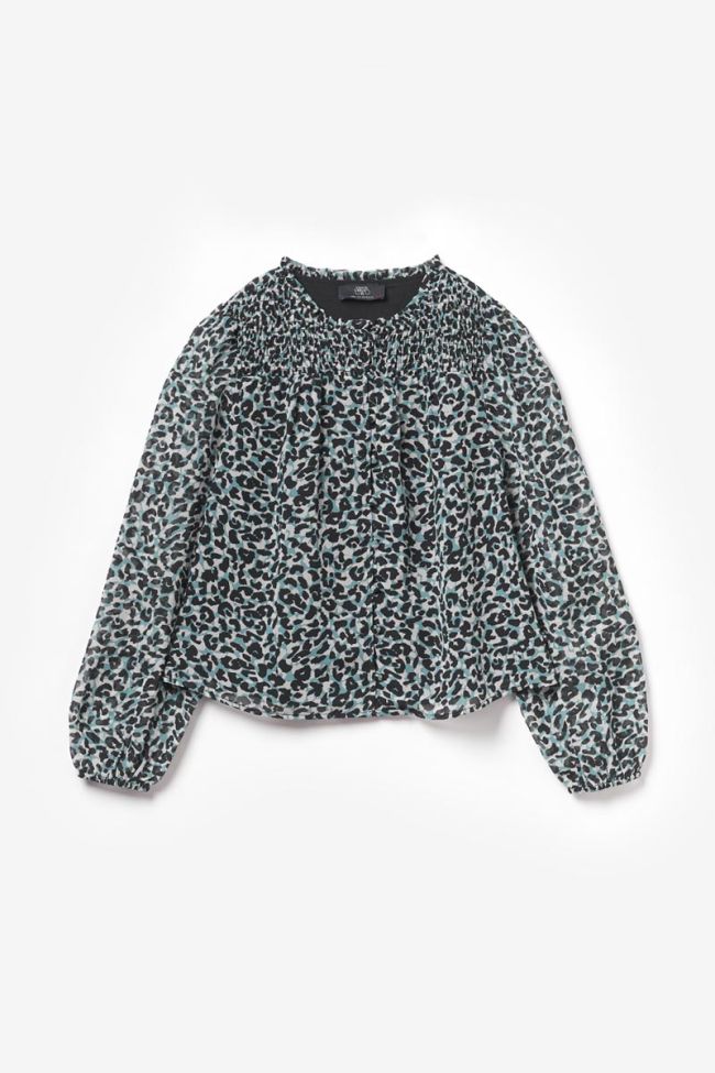 Blue leopard Nolangi blouse
