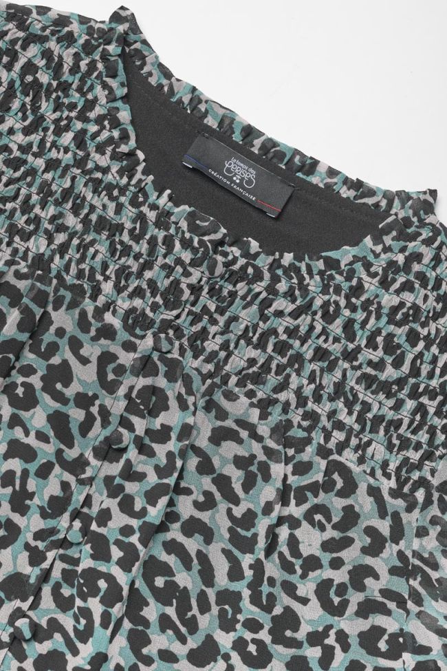 Blue leopard Nolangi blouse