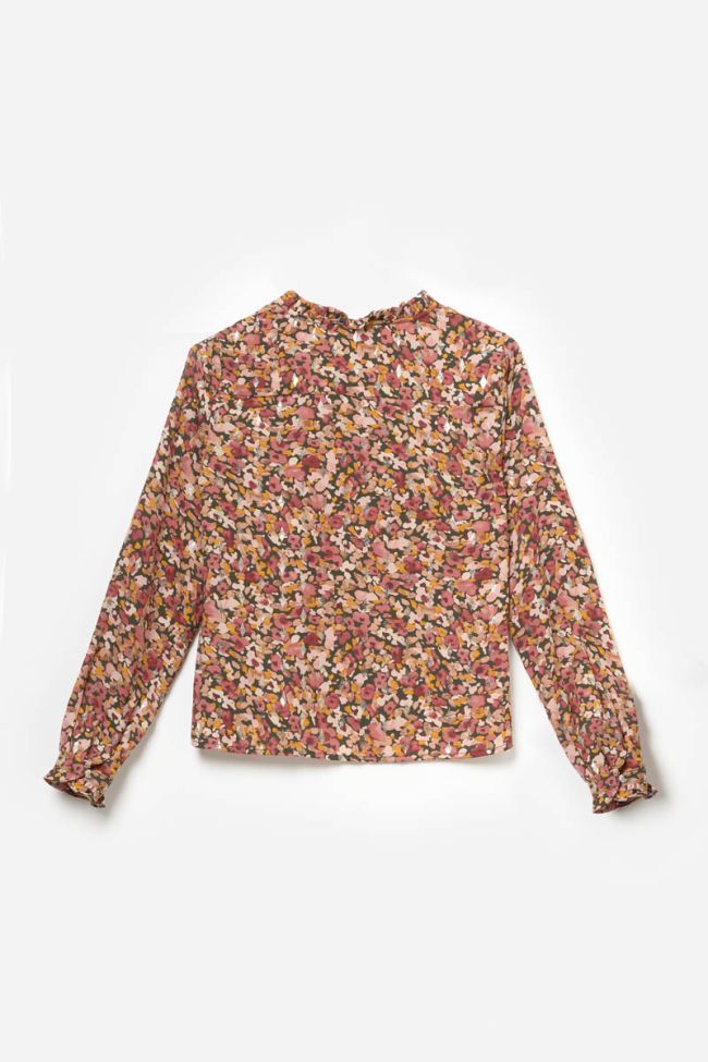 Old pink floral Rossgi blouse