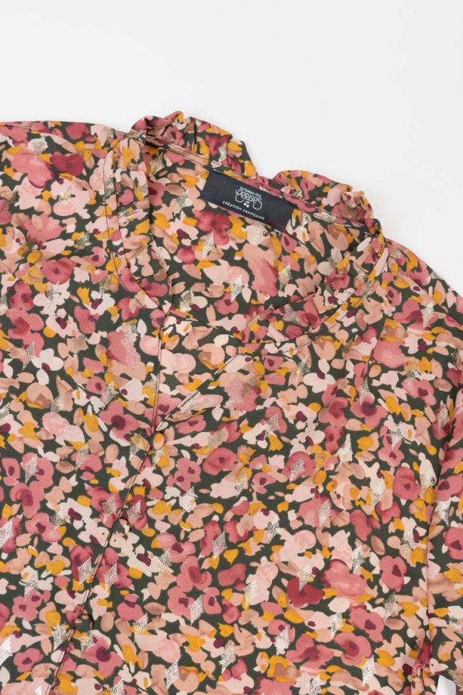 Old pink floral Rossgi blouse