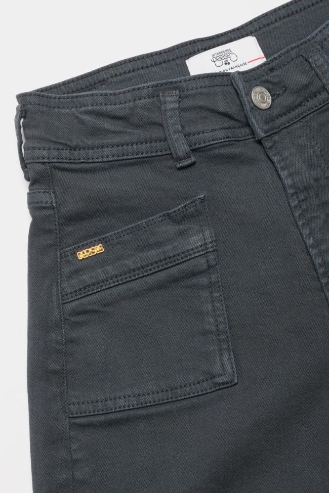 Straight-legged charcoal grey Sispo jeans