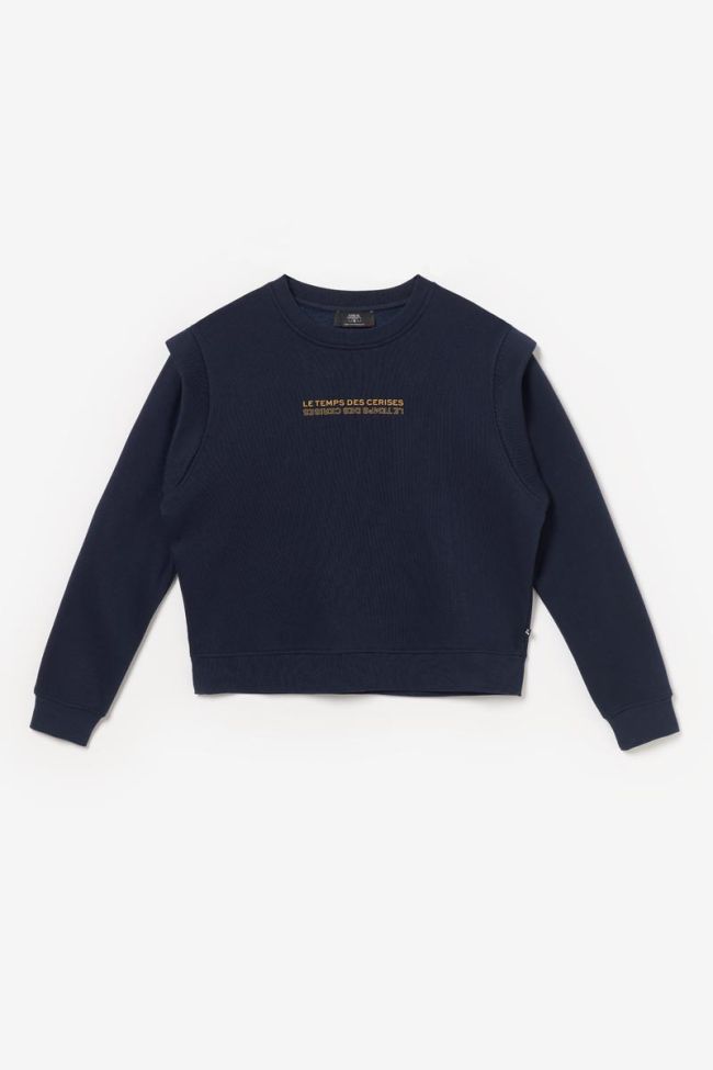 Printed navy blue Valegi sweatshirt