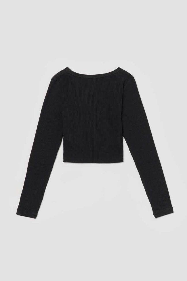 Black Virginia crop top