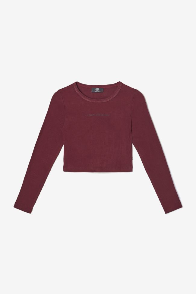 Burgundy Virginia crop top
