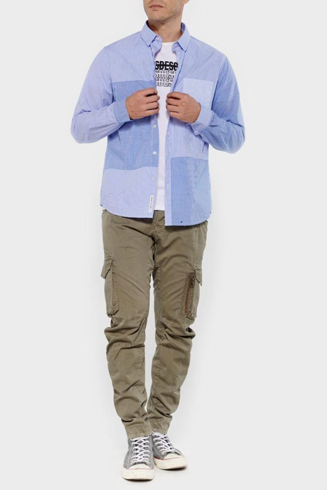 Blue stripy Diaz shirt