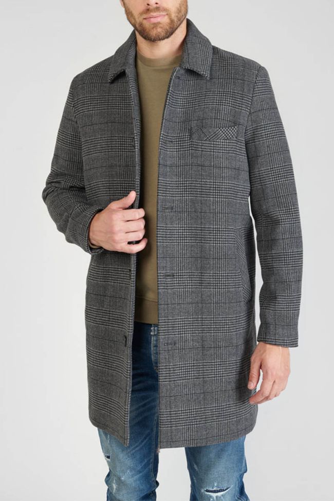 Grey and black checked Medil coat