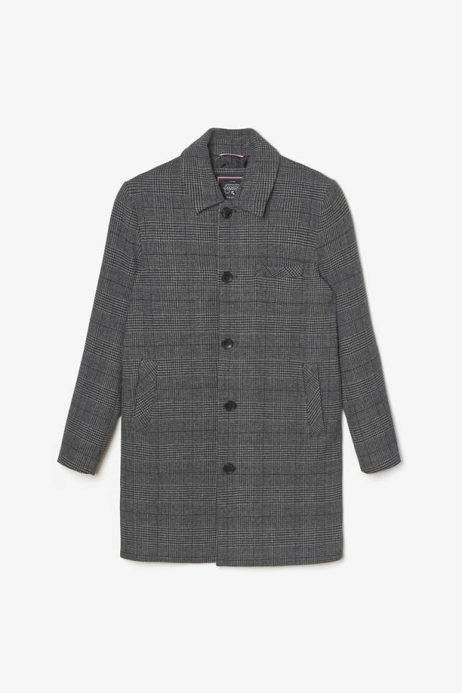 Grey and black checked Medil coat