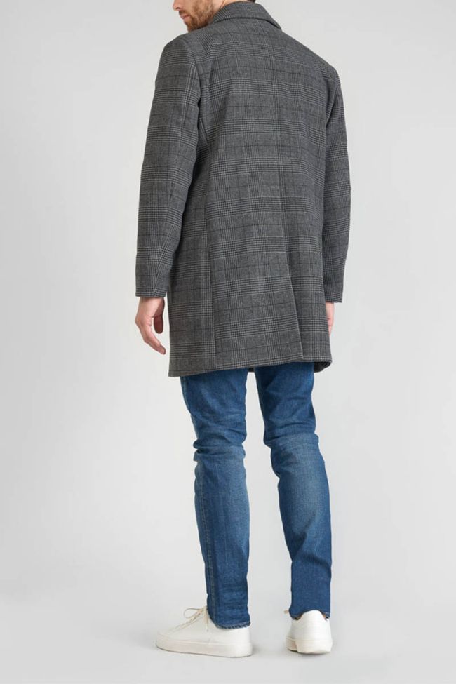 Grey and black checked Medil coat