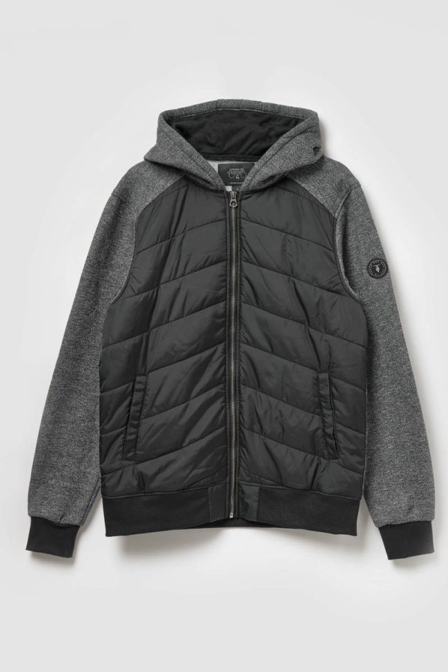 Dual material black and grey Mestre hoodie