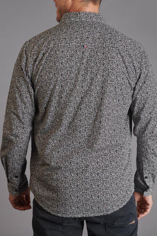 Black floral Navel shirt