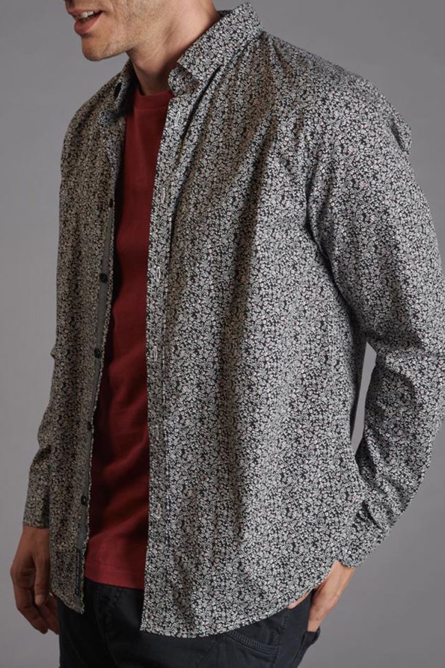 Black floral Navel shirt