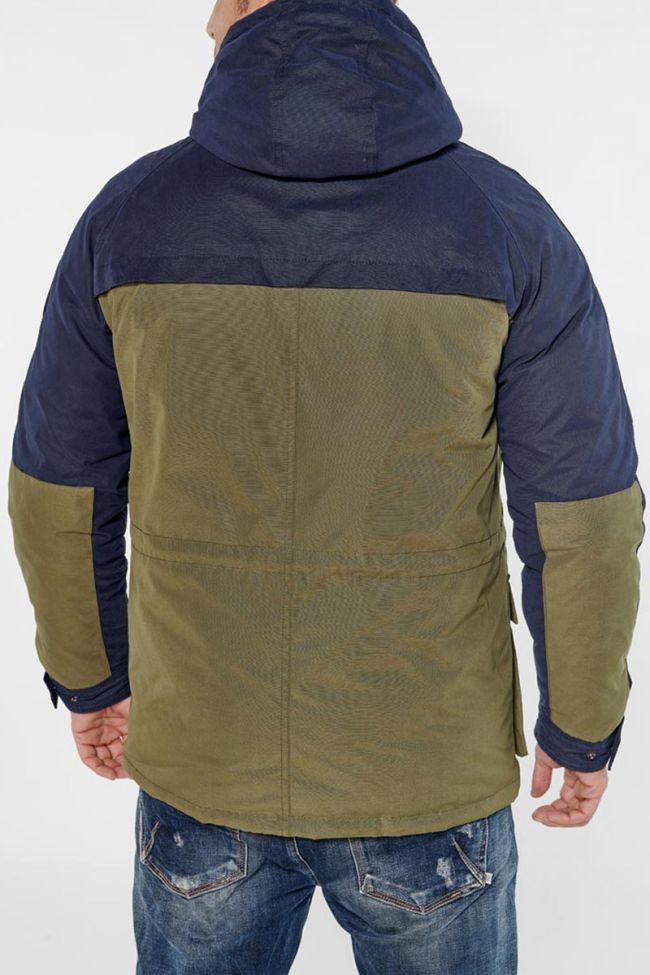 Khaki and navy blue Norel parka