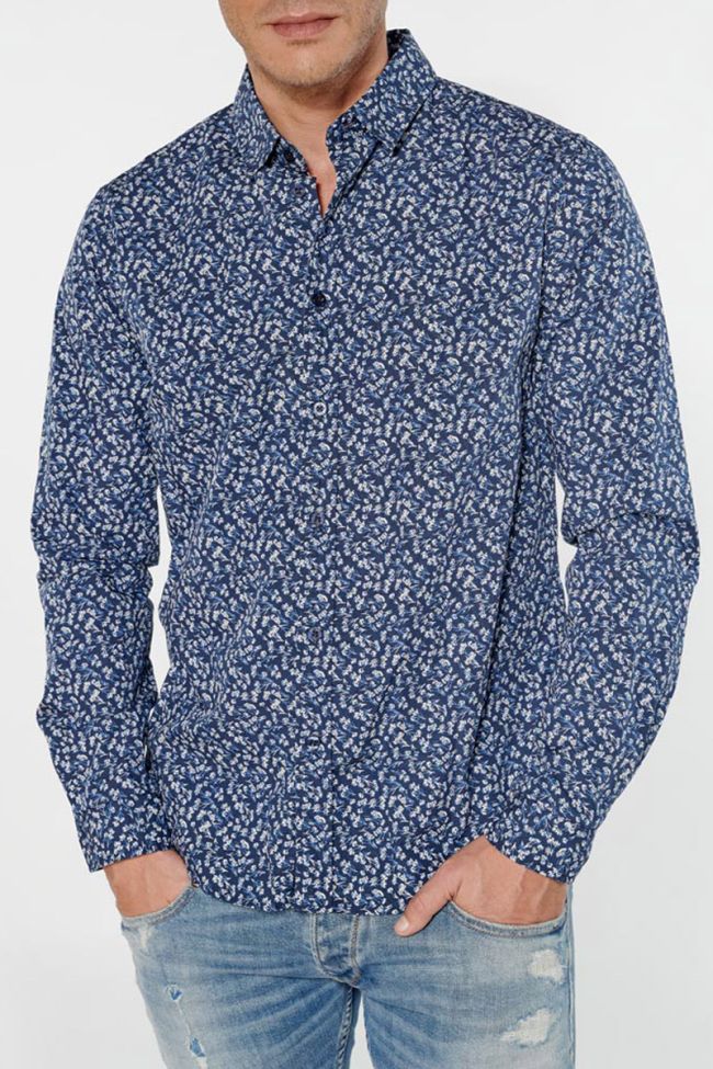 Floral navy blue Sobel shirt