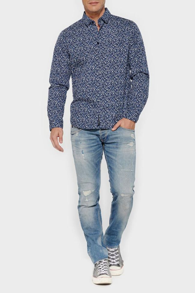 Floral navy blue Sobel shirt