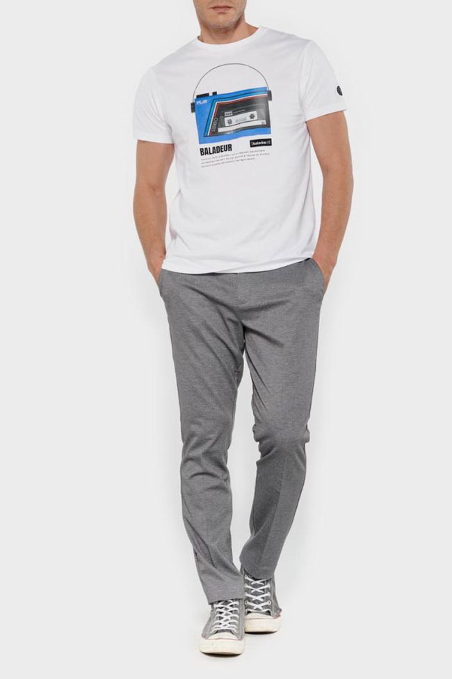 Printed white Trent t-shirt