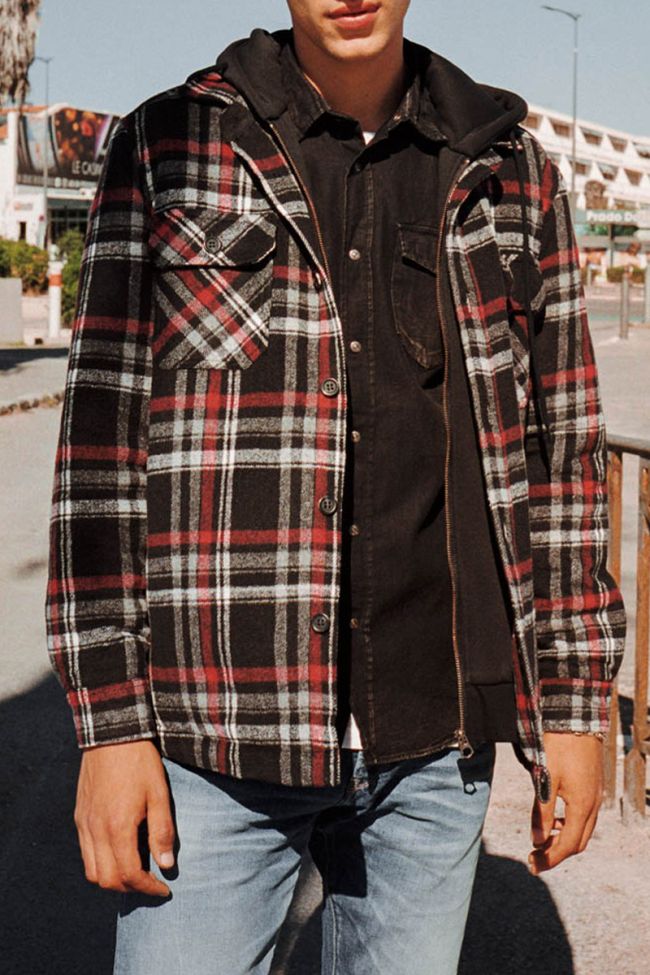 Black and red checked Vaty overshirt