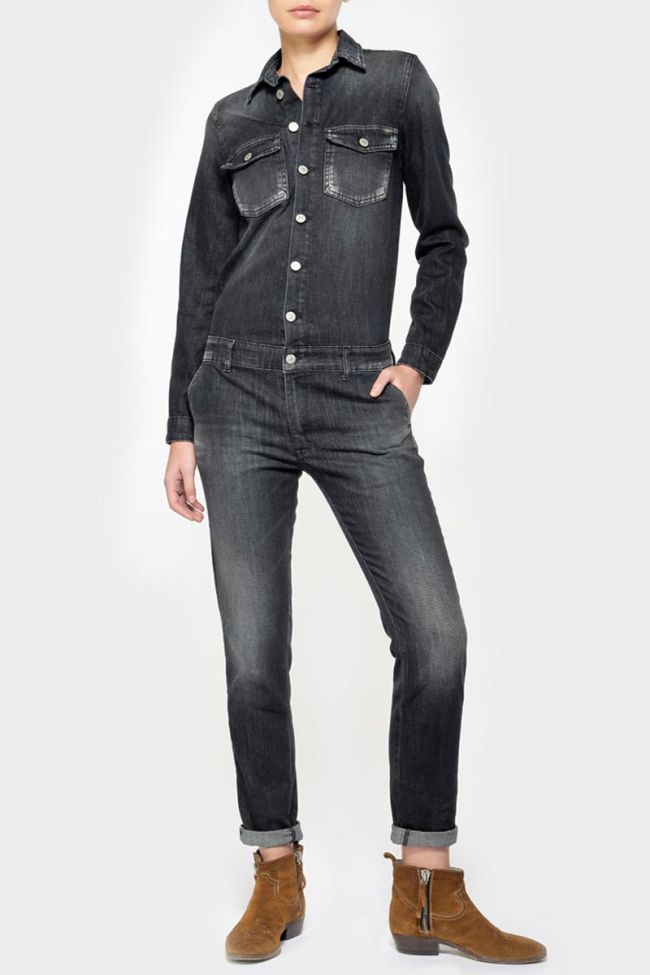 Black denim Sena jumpsuit