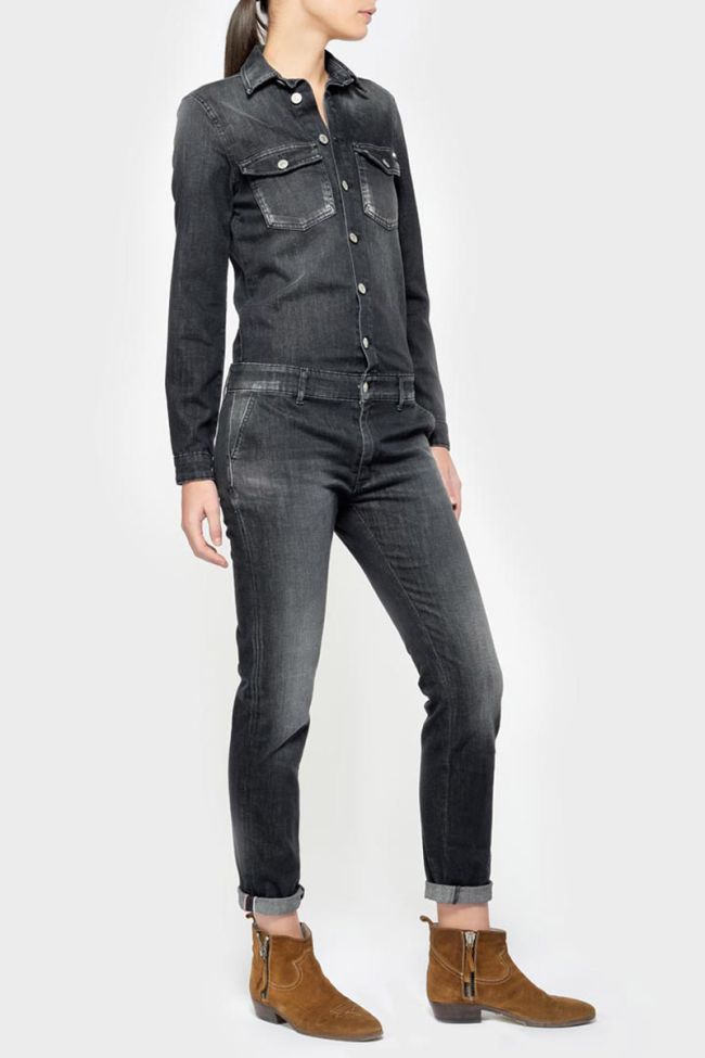 Black denim Sena jumpsuit