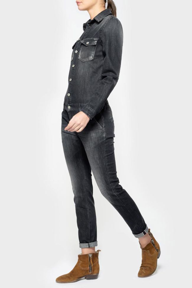 Black denim Sena jumpsuit