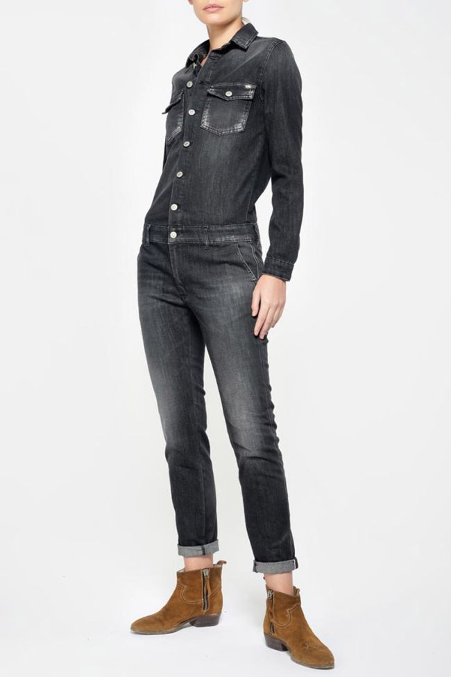 Black denim Sena jumpsuit