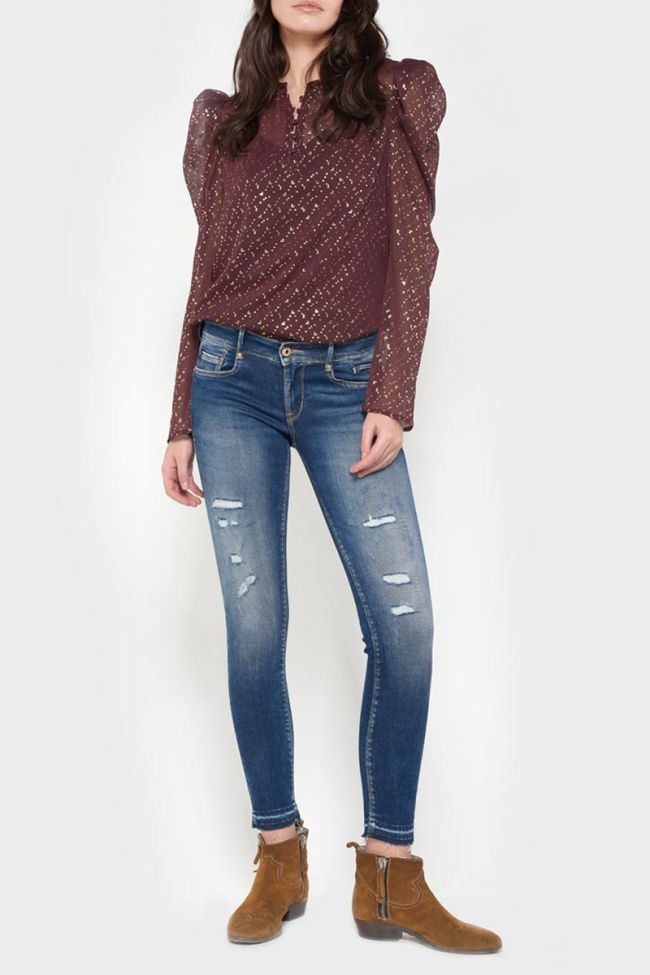 Talara pulp slim 7/8th jeans destroy vintage blue N°2