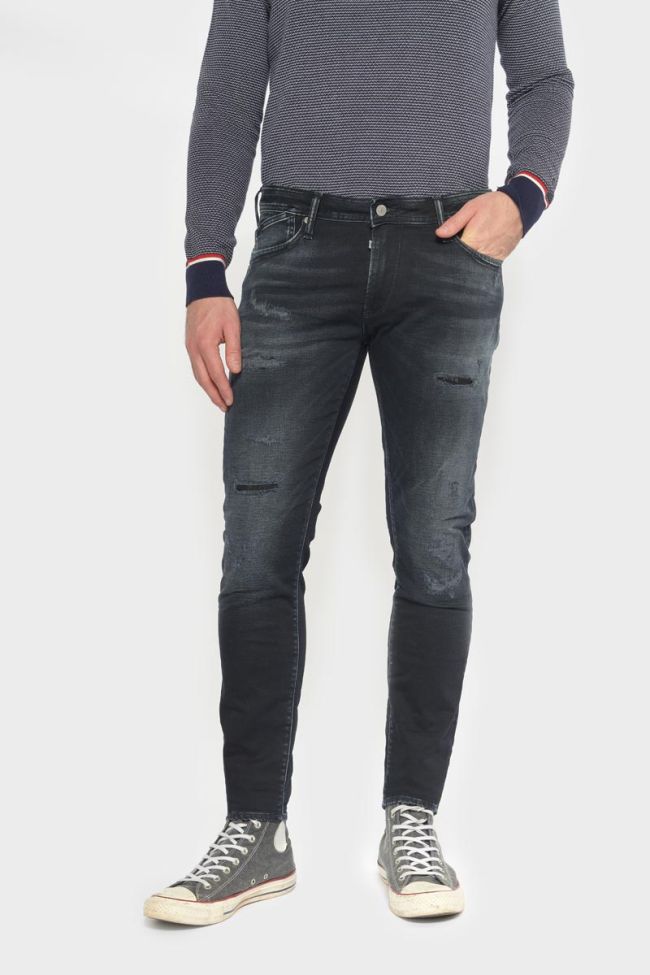 Jogg 700/11 adjusted jeans destroy bleu-noir N°1