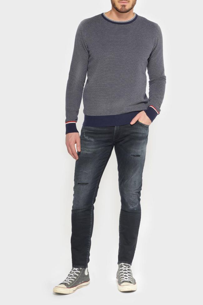 Jogg 700/11 adjusted jeans destroy bleu-noir N°1