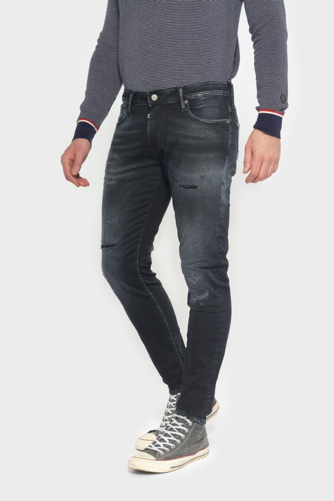 Jogg 700/11 adjusted jeans destroy bleu-noir N°1