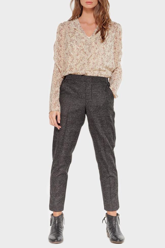 Grey checked Guilia trousers
