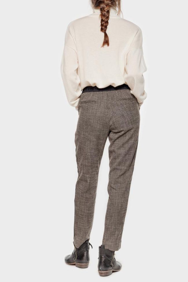 Brown houndstooth Naga trousers