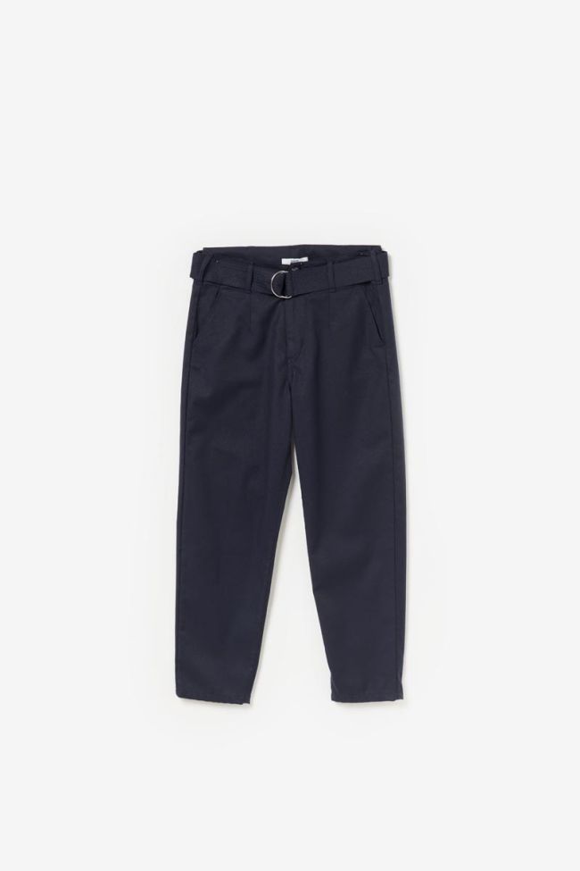 Glitter navy blue high-waisted Serena chinos