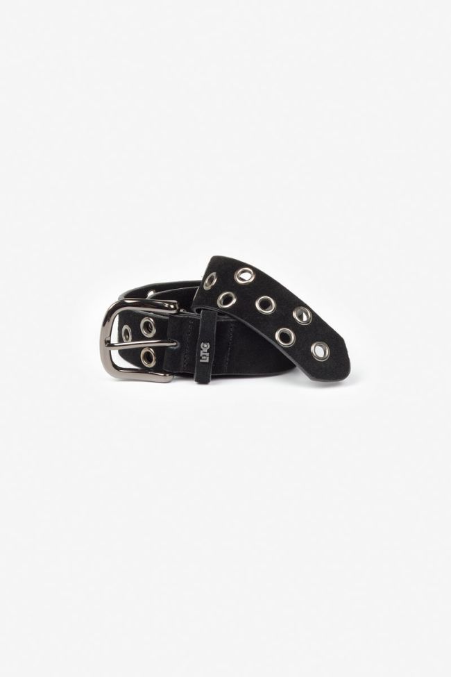 Black suede Minog belt