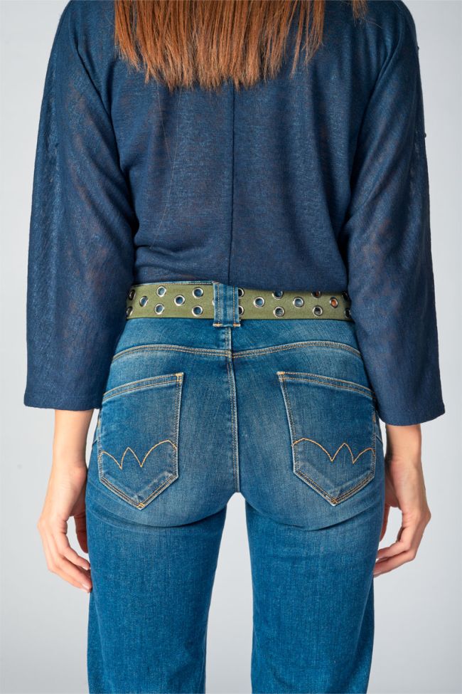 Khaki suede Minog belt