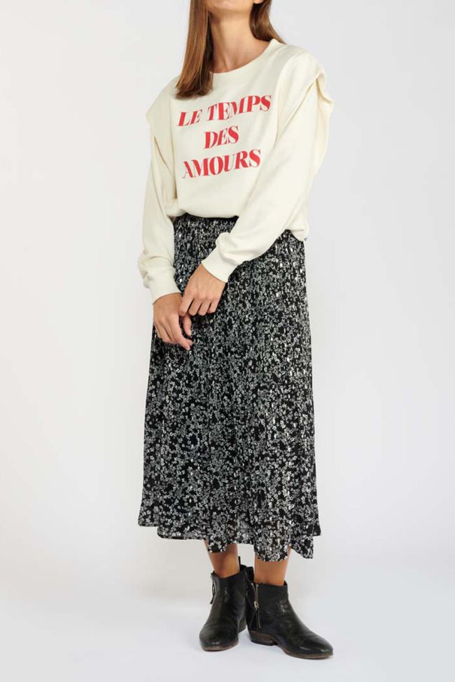 Ella long floral skirt