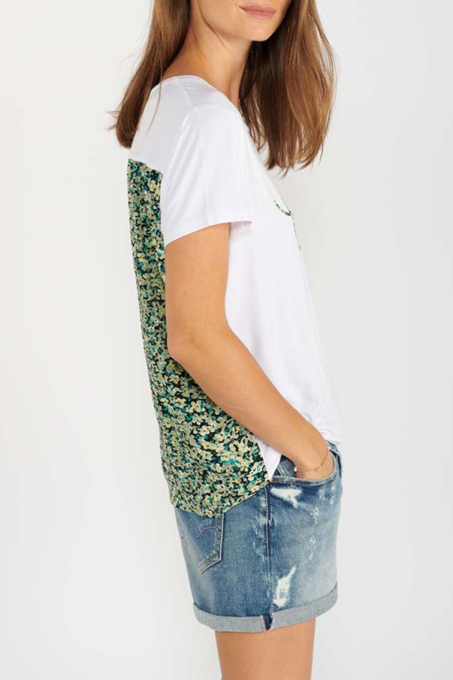 Green-yellow print Lilia t-shirt
