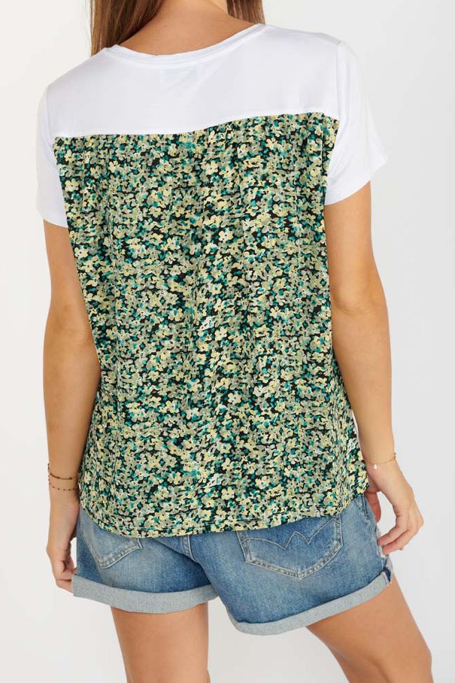 Green-yellow print Lilia t-shirt