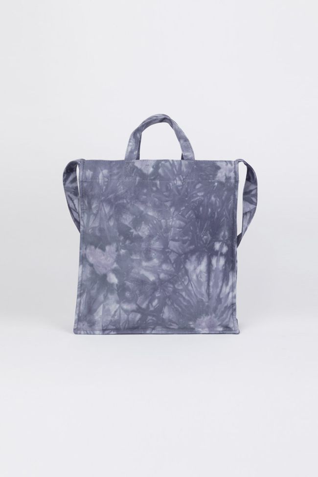 Shopping bag Lina tie and dye blue grey