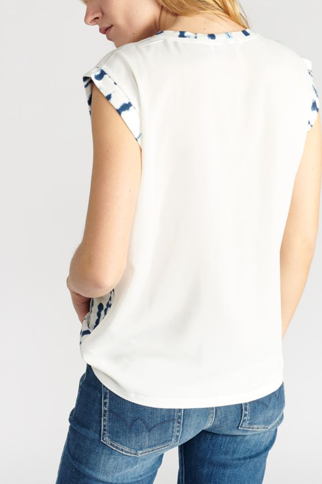 Blue tie-dye Mar top