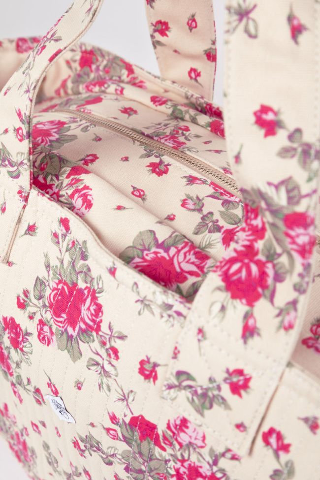 Micky tote bag with pink floral pattern