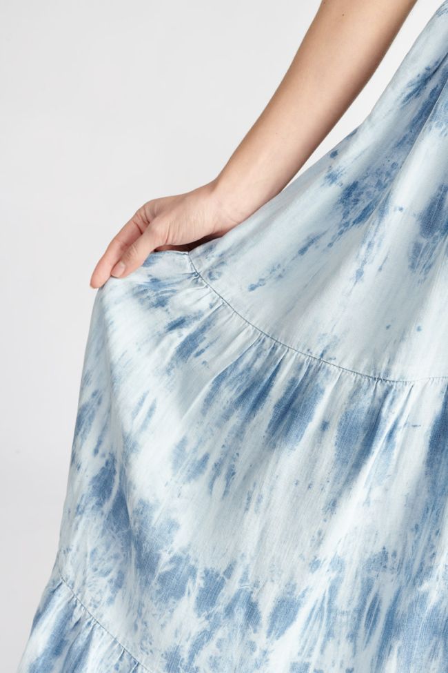 Blue tie-dye Nikos maxi dress