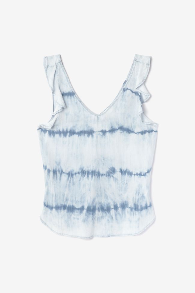 Blue tie-dye Papas top