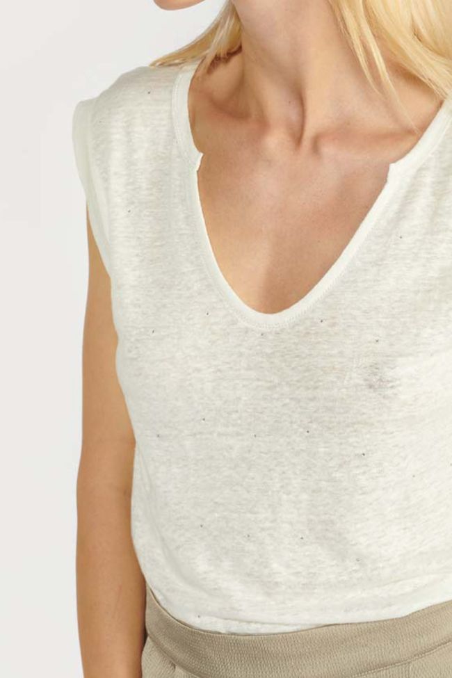 White linen Plovers top